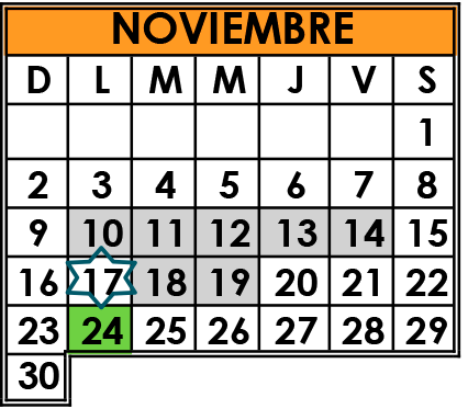 Actividades Académicas en Bachillerato Cuatrimestral del mes Noviembre 2023