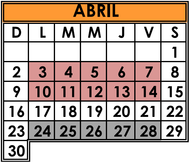 Actividades Académicas en Bachillerato Semestral del mes Abril 2023