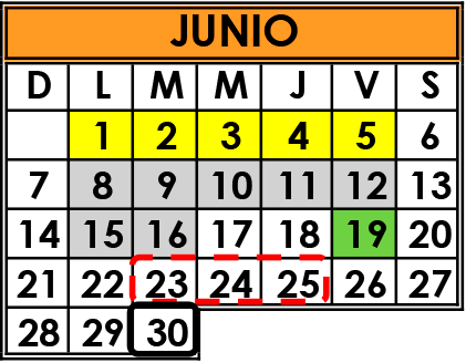 Actividades Académicas en Bachillerato Cuatrimestral del mes Junio 2026